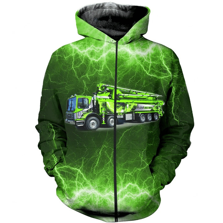 Green Truck Hoodie For Motor Culture Casual Wear Holidays And Thoughtful Gifts