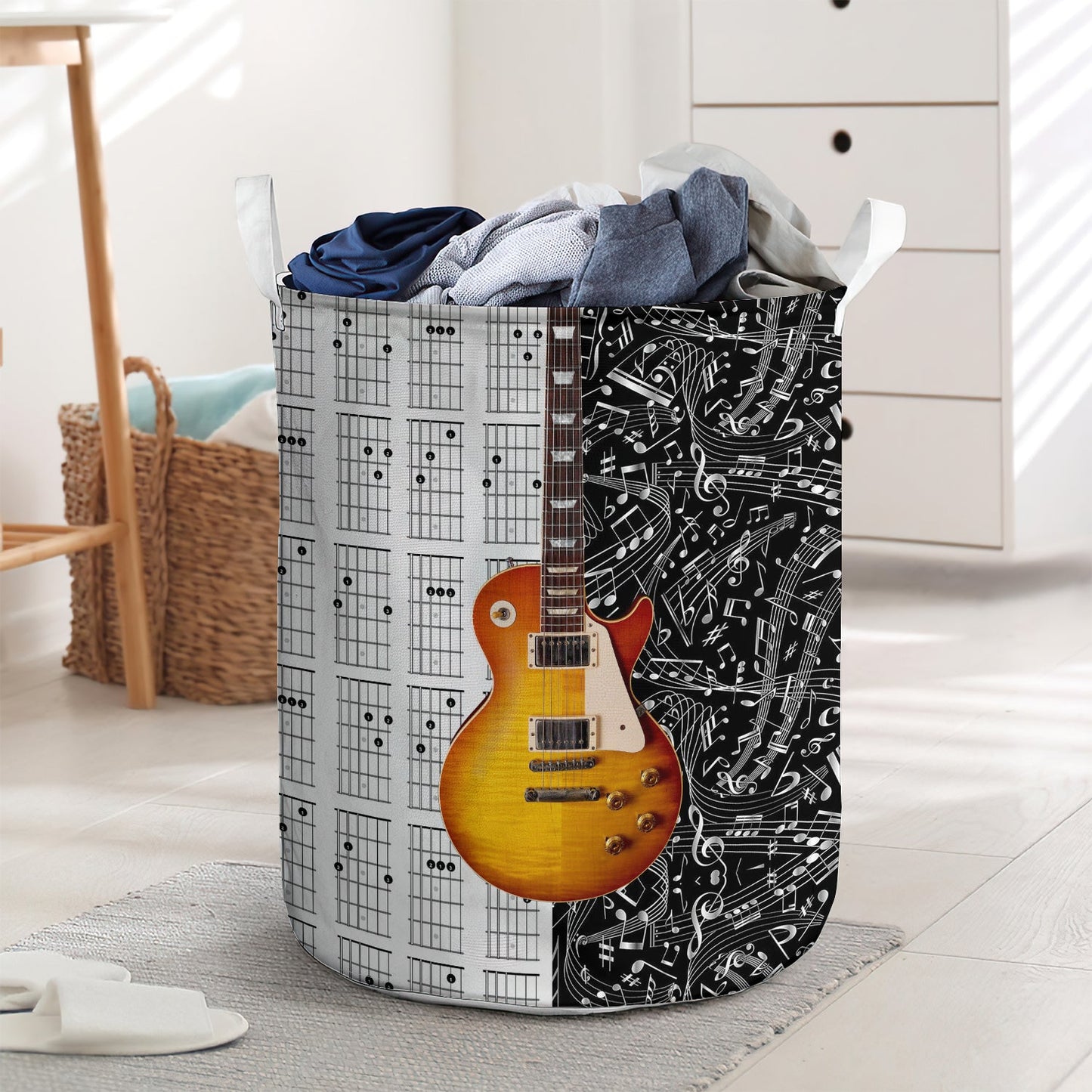 The Guitar Love Life Laundry Basket For Bathroom Bedroom Storage