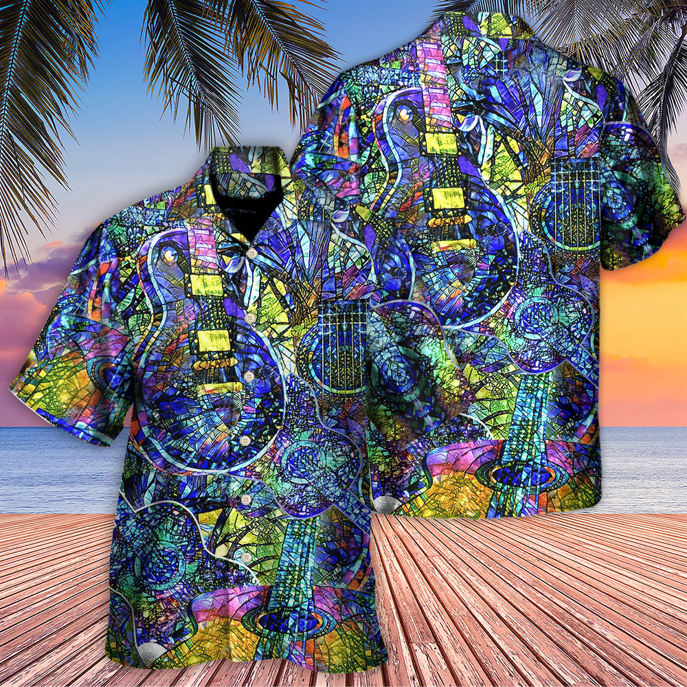 Music Guitar Passion Hawaiian Shirt For Seasonal Celebration And Vacation Style
