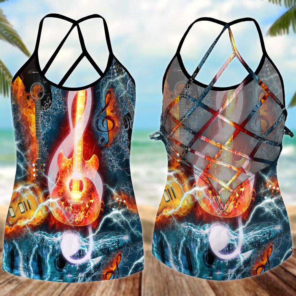 Guitar Is My Soul Hollow Tank Top For Music Activities And Travel Style