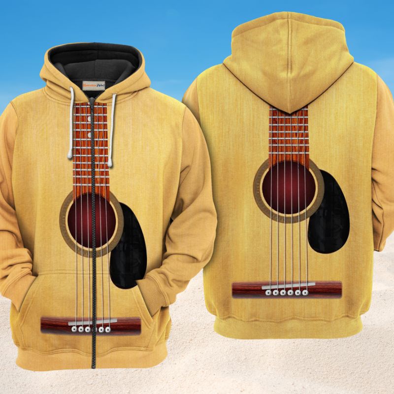 Guitar Basic Lovely Music Hoodie For Rehearsals Weekend Outings And Comfortable Streetwear