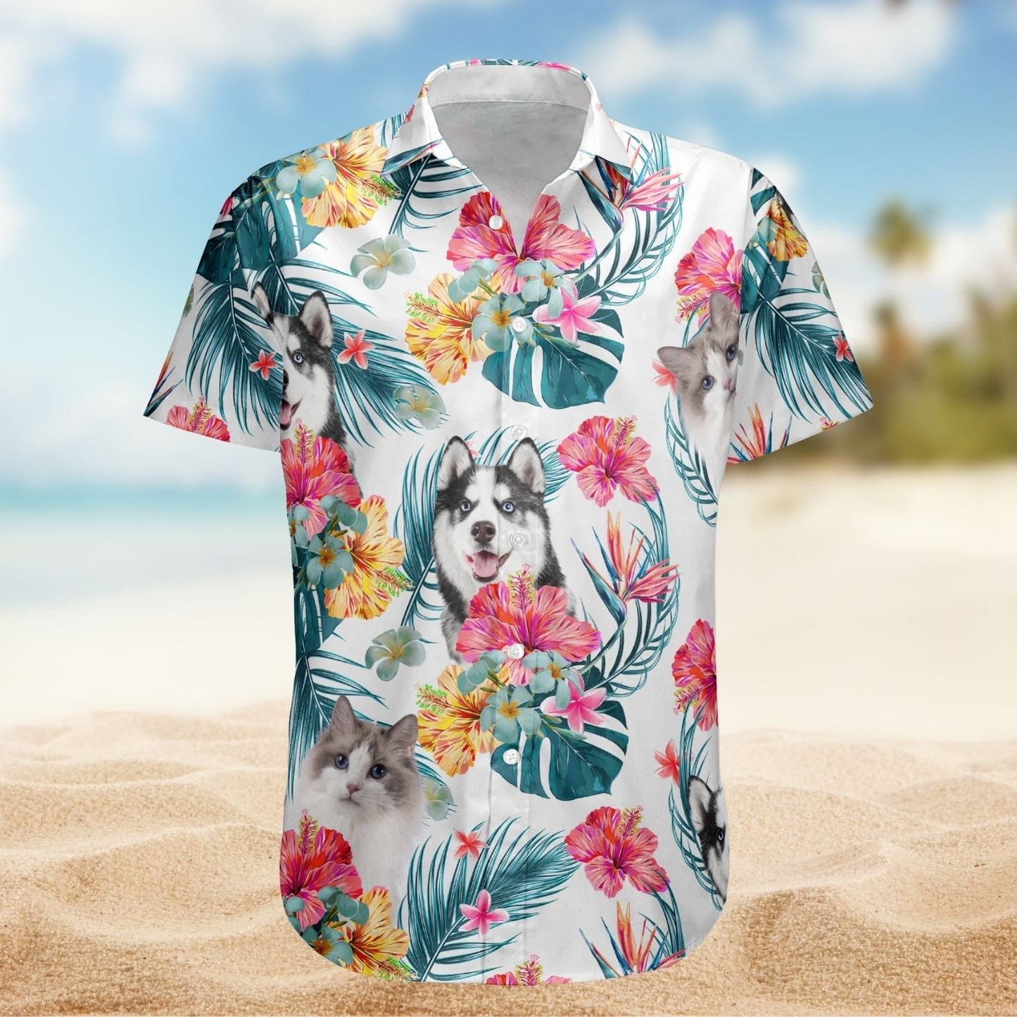 Tropical Funny Aloha Custom Face Personalized Photo Hawaiian Shirt For Personalized Vacation Style And Beach Travel
