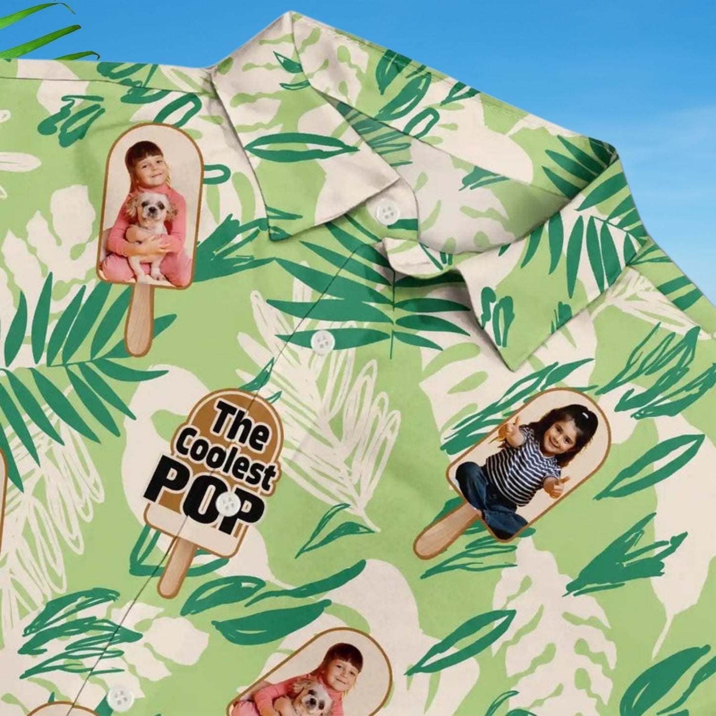 Tropical Beach Custom Photo Coolest Pop Personalized Hawaiian Shirt For Personalized Vacation Style And Beach Travel