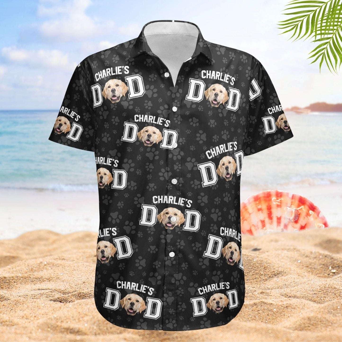 Tropical Dog Aloha Custom Pet Photo Dad Hawaiian Shirt For Resort Days And Thoughtful Gifting