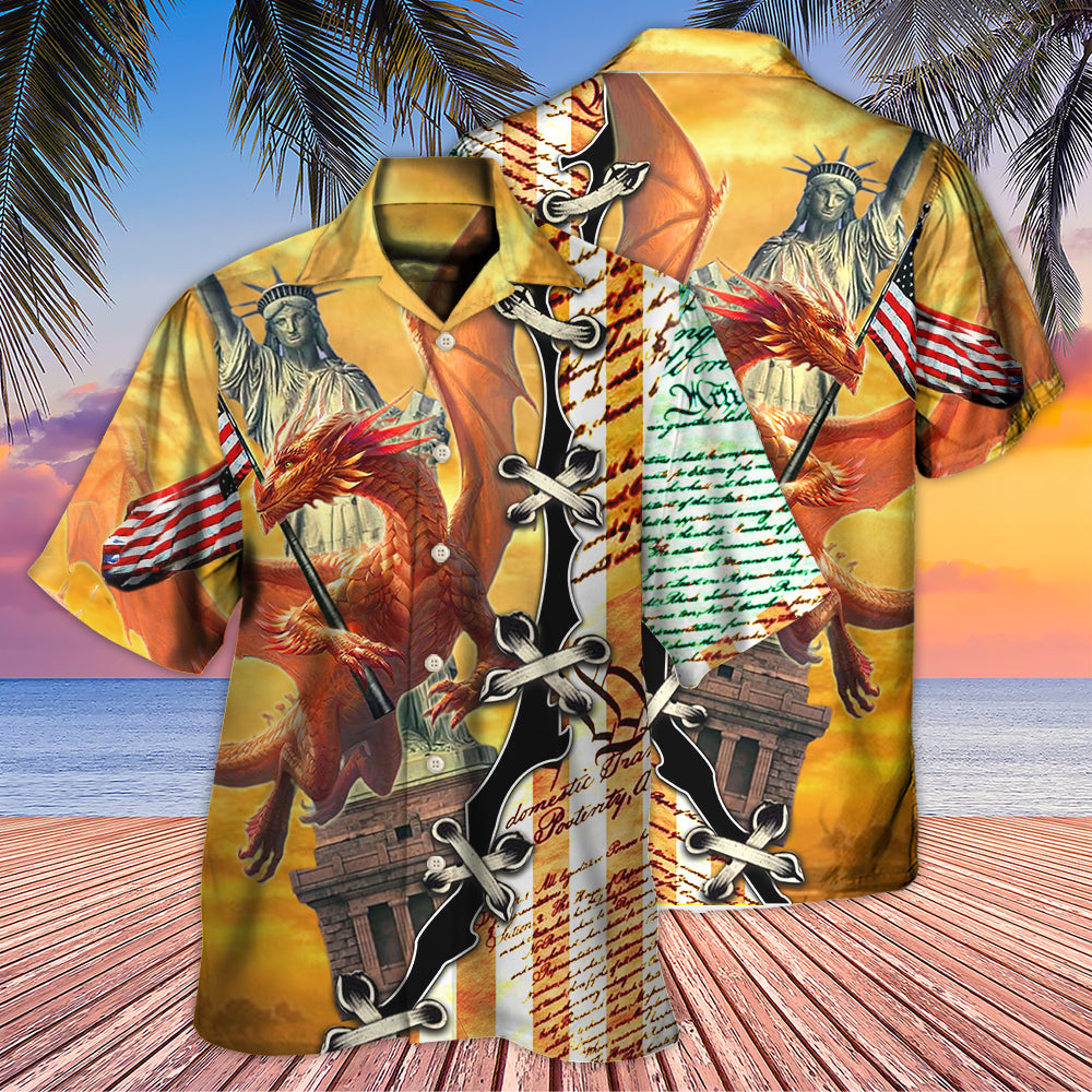 Dragon American Hawaiian Shirt For Island Vacations And Everyday Style