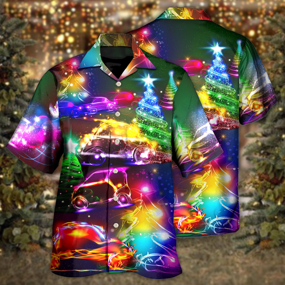Festive Car Christmas Everything Hawaiian Shirt Design View For Casual Summer Styling