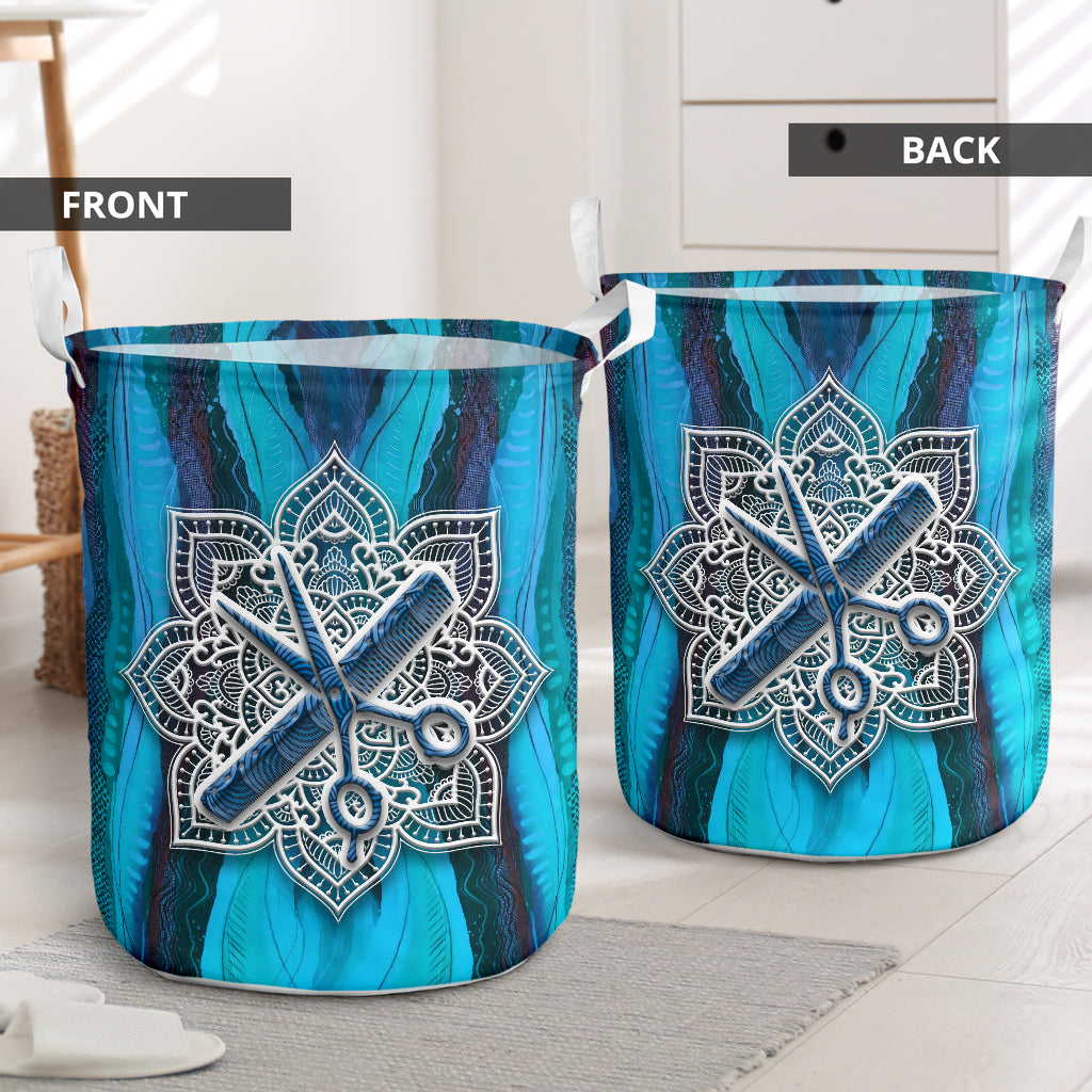 Hairstylist And Mandala Laundry Basket For Room Home Organizer