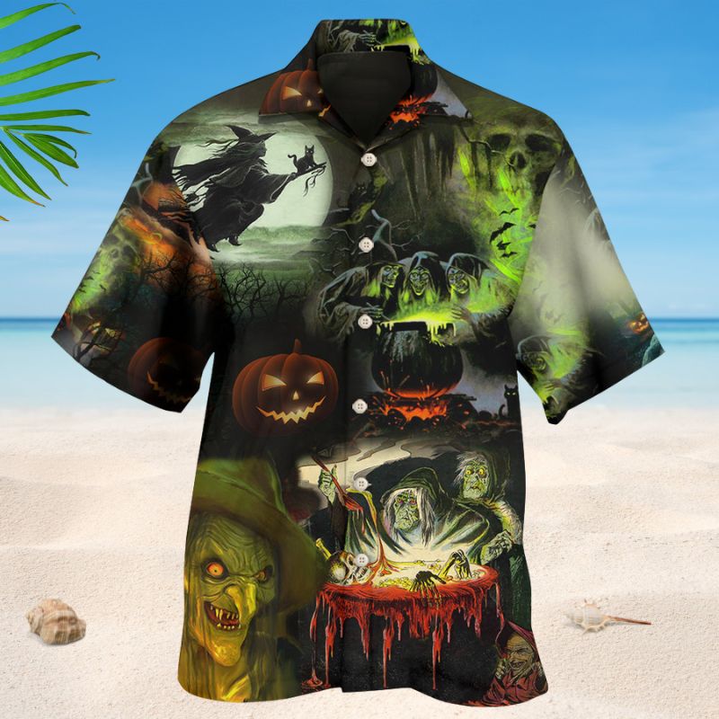 Halloween Witches Noticed Hawaiian Shirt For Resort Trips, Coastal Parties, And Warm Weather Style