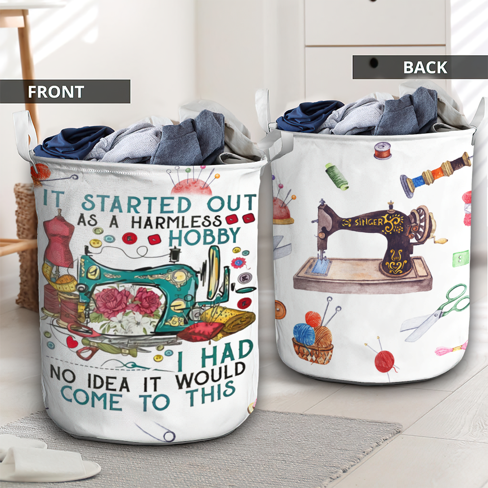 Harmless Hobby Sewing Come True Laundry Basket For Bathroom Bedroom Storage