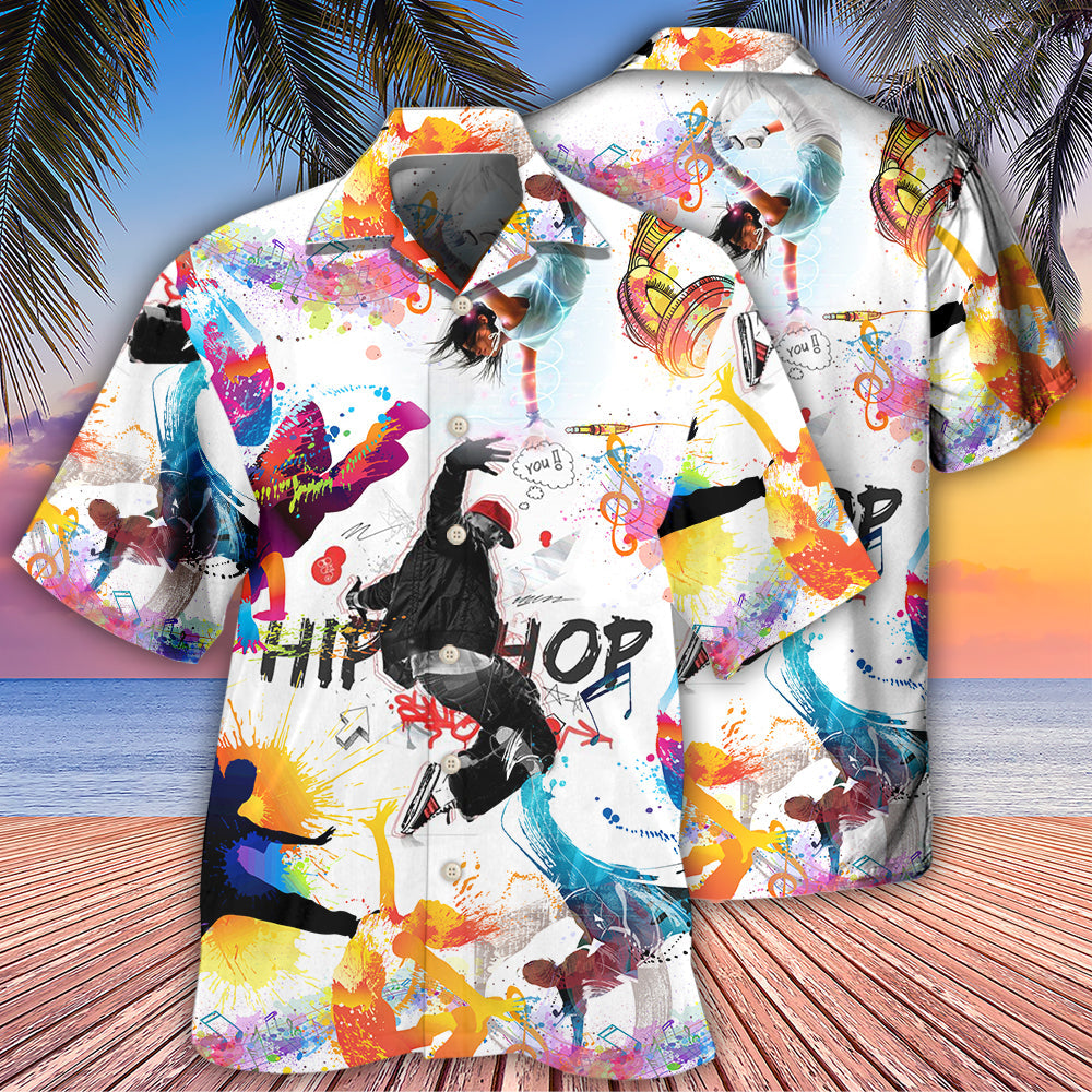 Hip Hop Music Celebration Hawaiian Shirt For Festival Travel, Beach Gatherings, And Relaxed Summer Style