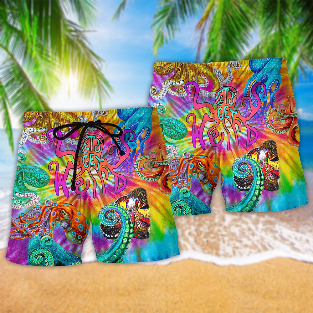 Bohemian Octopus Beach Shorts Pattern Detail For Casual Outings And Travel Ready Comfort