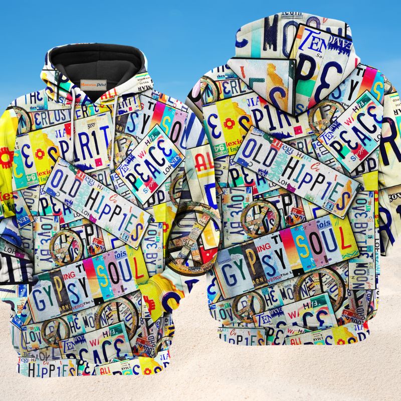 Hippie Classic Spirit Peace Hoodie For Relaxed Streetwear Outdoor Gatherings And Travel