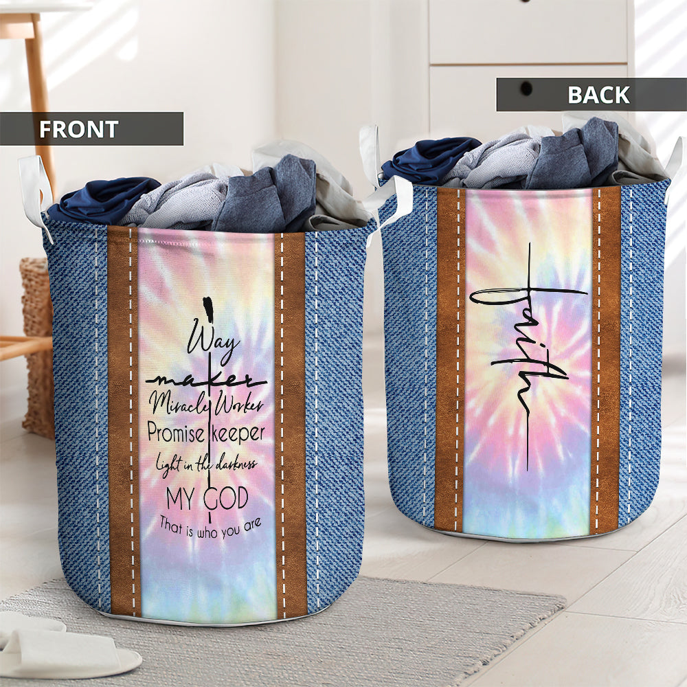 Jesus Faith Jeans Style Laundry Basket For Bathroom Bedroom Storage