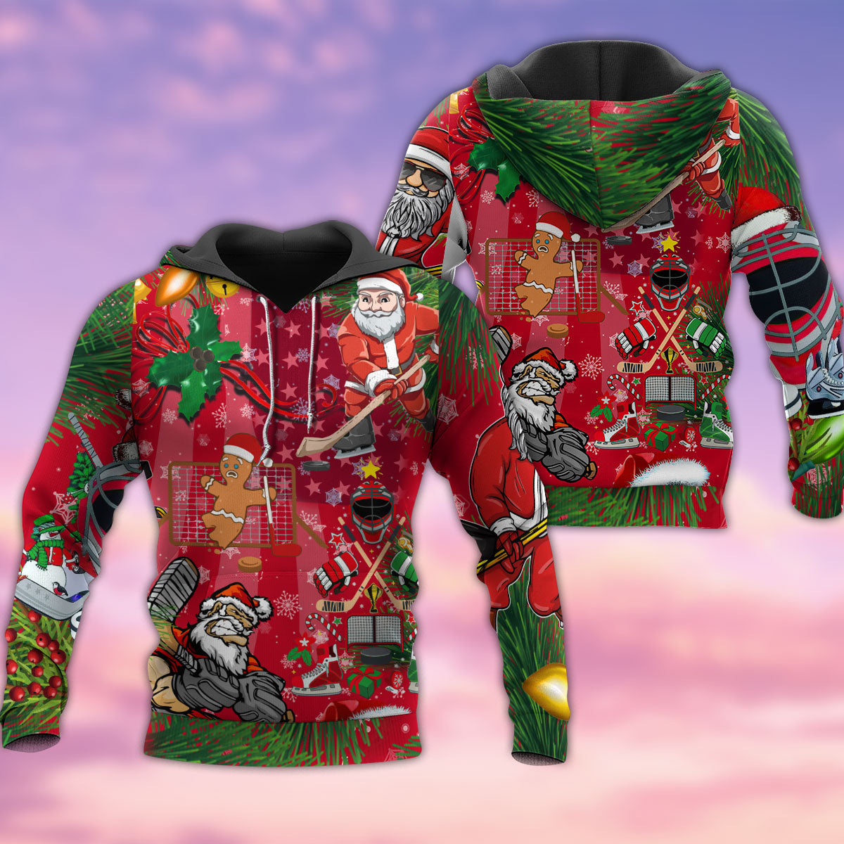 Hockey Christmas Game Time Hoodie For Holiday Gatherings Winter Travel And Seasonal Gifting