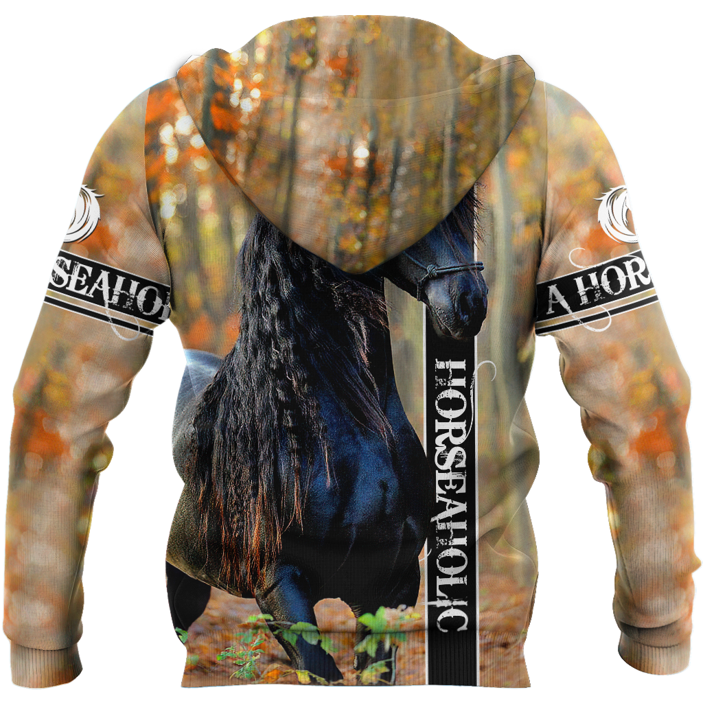 Friesian Horse Hoodie For Country Outings Travel Days And Relaxed Streetwear
