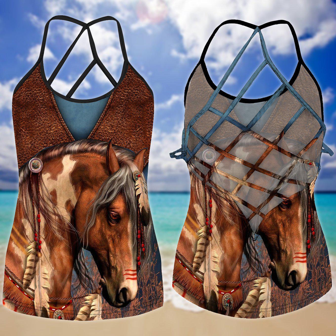 Horses Love And Life Hollow Tank Top For Summer Outings And Everyday Comfort