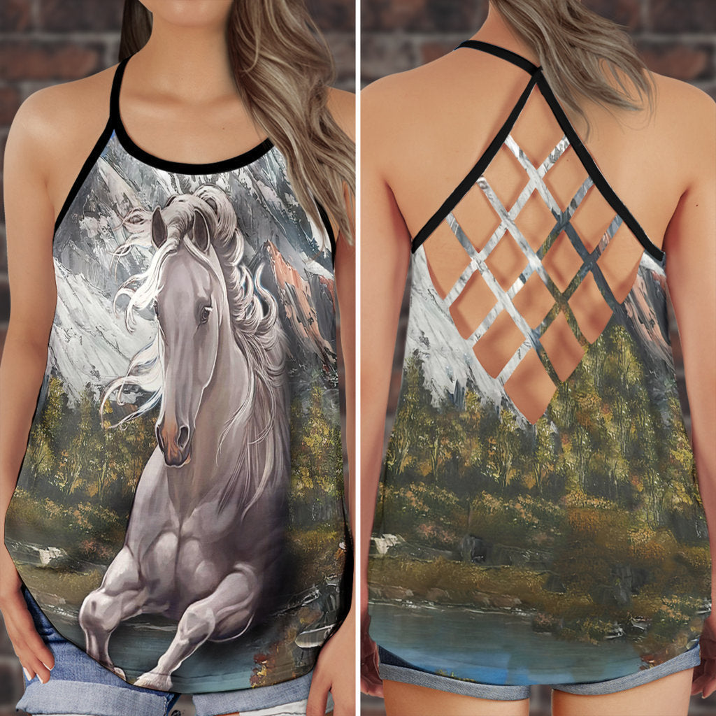 Horse Love And Life Forest Hollow Tank Top For Yoga Workouts And Casual Wear