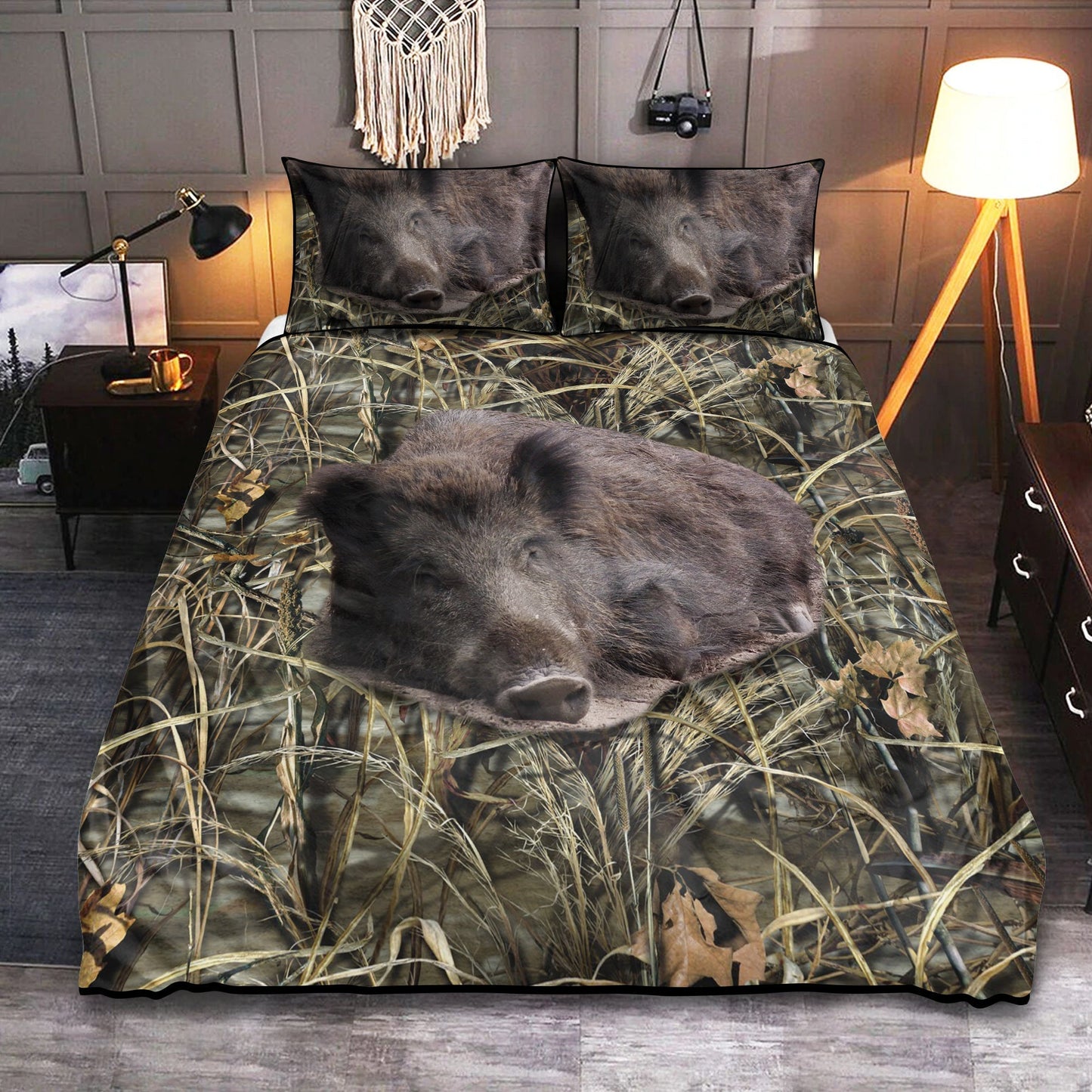 Happy Hunting Bedding Cover For Outdoor Lover Bedroom Decor