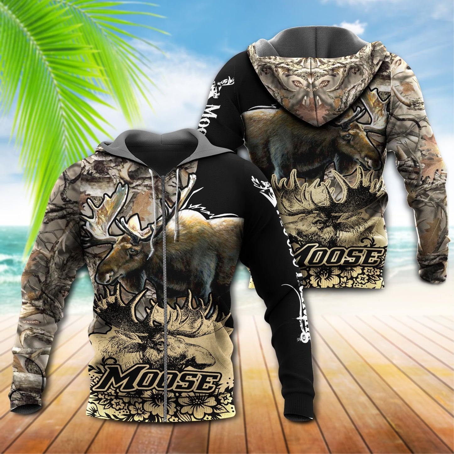 Colorful Hunting Moose Legend Hoodie For Hunting Enthusiasts Daily Wear And Weekend Adventures