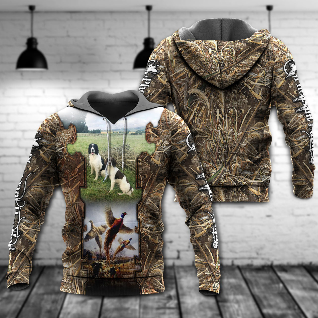 Hunting Pheasant Dog Field Hoodie For Nature Trips Casual Streetwear And Comfortable Outfits