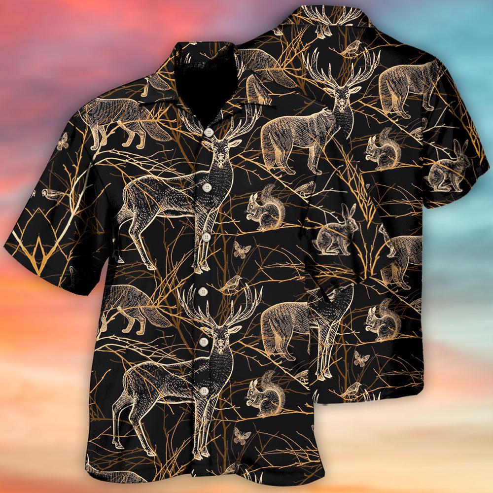 Dark Hunting Hawaiian Shirt Artwork Detail For Tropical Trips And Casual Outings
