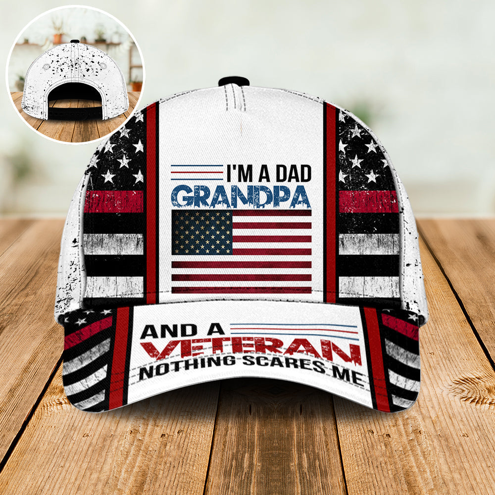 Dad Grandpa Veteran Pride Classic Cap For Outdoor Travel Parties And Thoughtful Holiday Gifting
