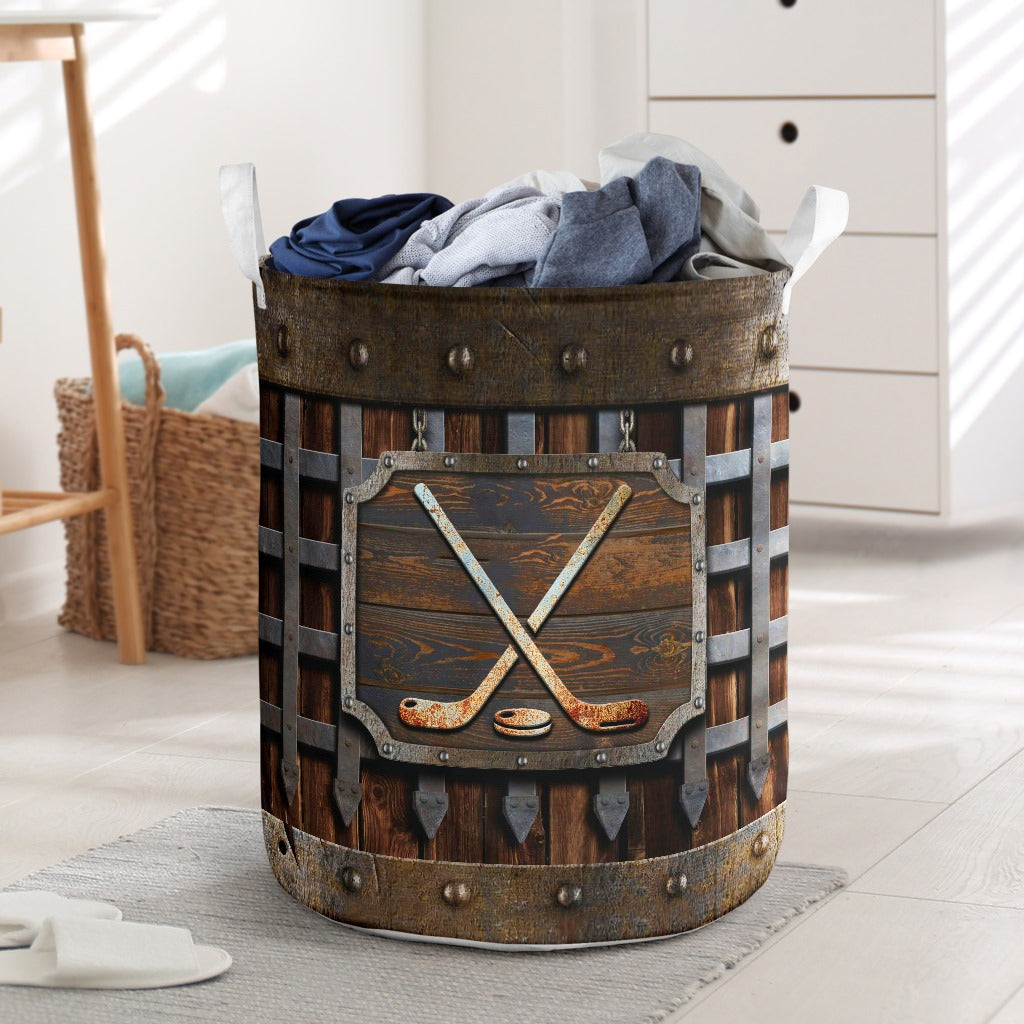 Ice Hockey Laundry Basket For Bathroom Bedroom Storage