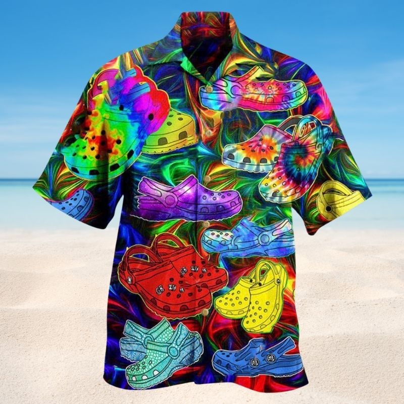Bohemian Comfort Clog Style Hawaiian Shirt For Summer Vacation Beach Travel And Relaxed Casual Wear
