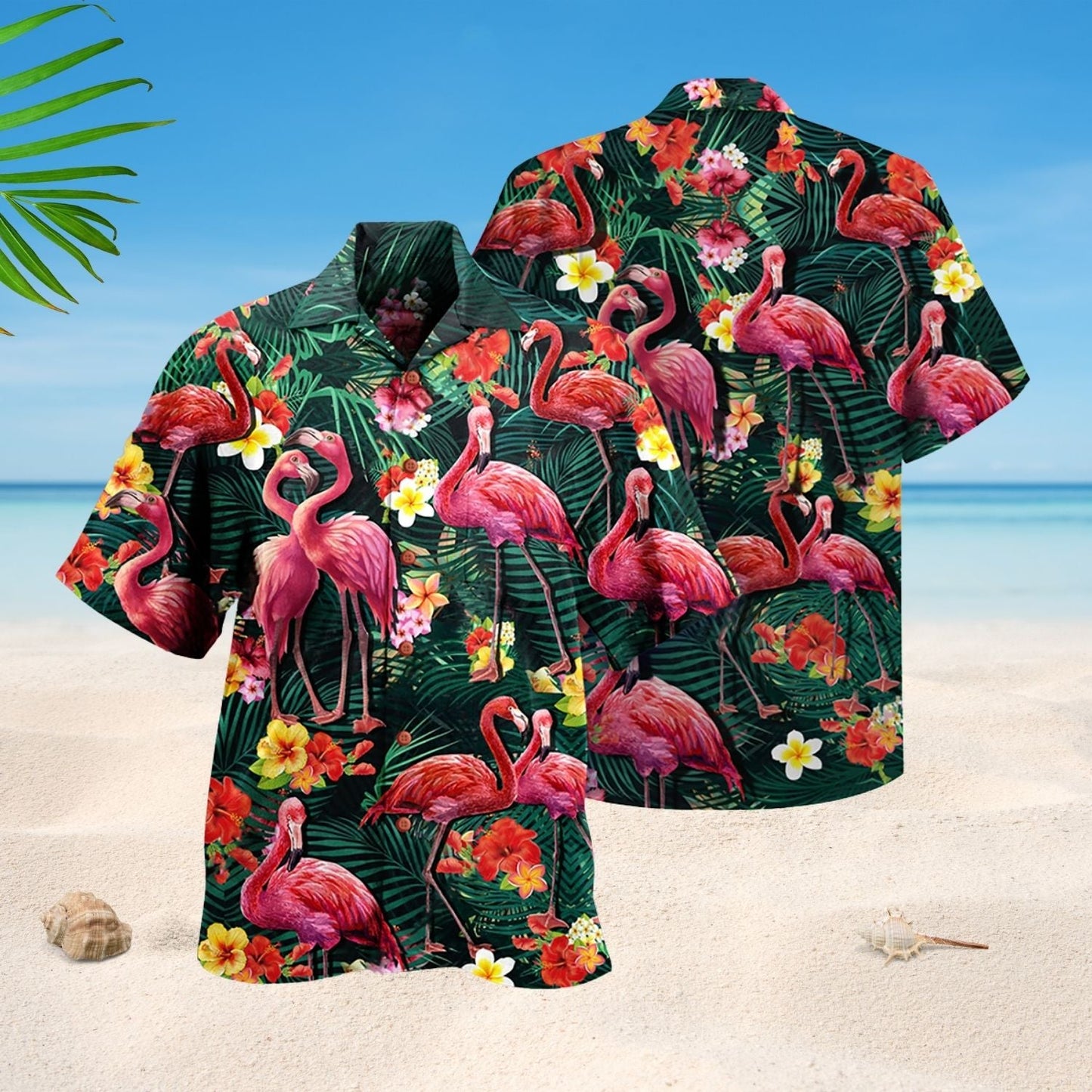 Floral Flamingo Couple Hawaiian Shirt For Poolside Relaxation And Sunny Getaways