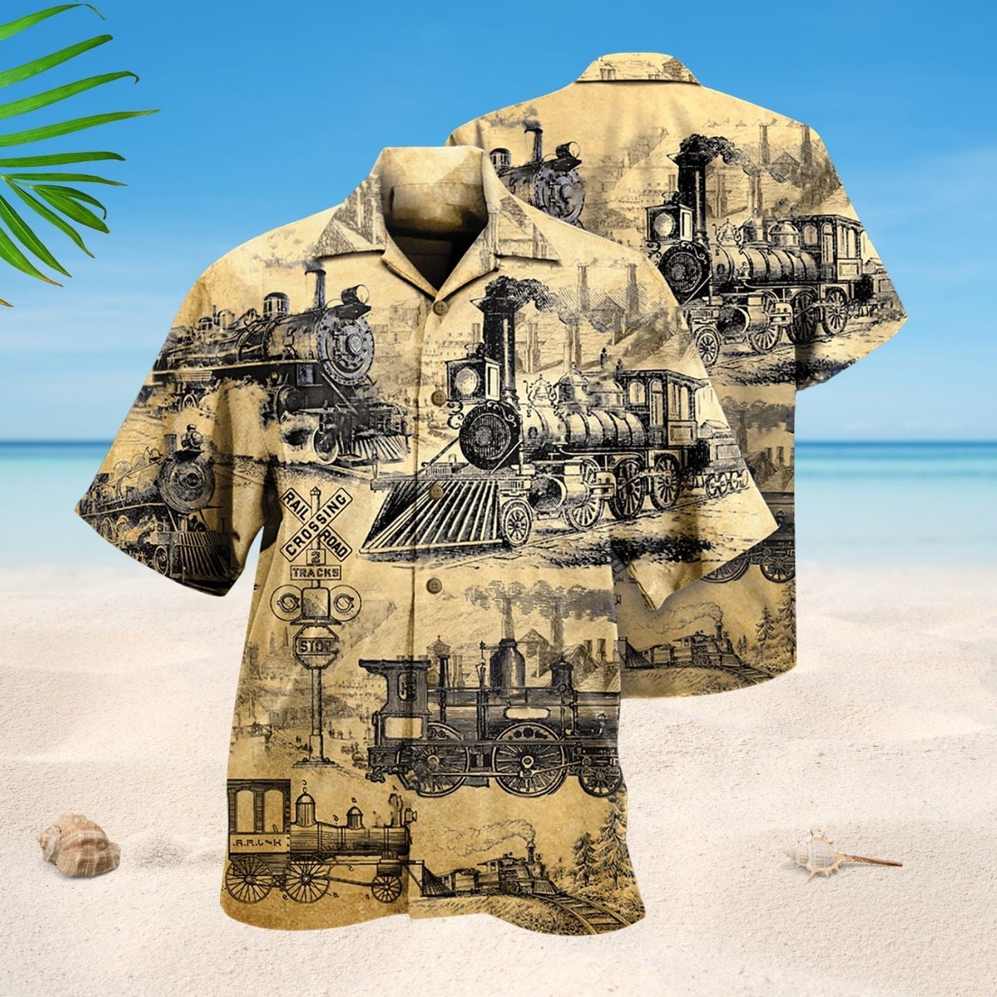 Train Railway Journey Hawaiian Shirt For Warm Weather Adventures And Everyday Comfort