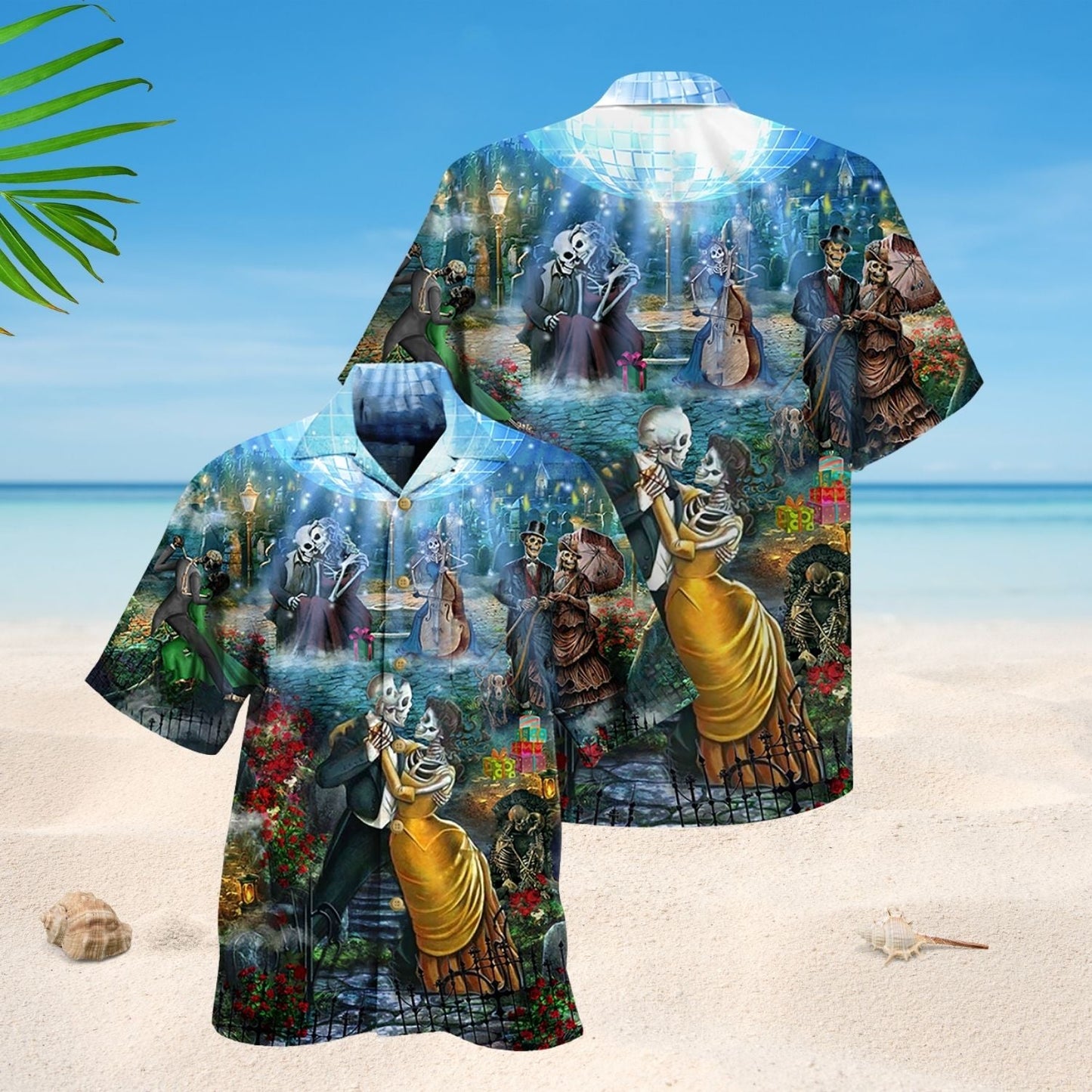 Skull Couple Dance Hawaiian Shirt For Coastal Adventures And Warm Weather Wear