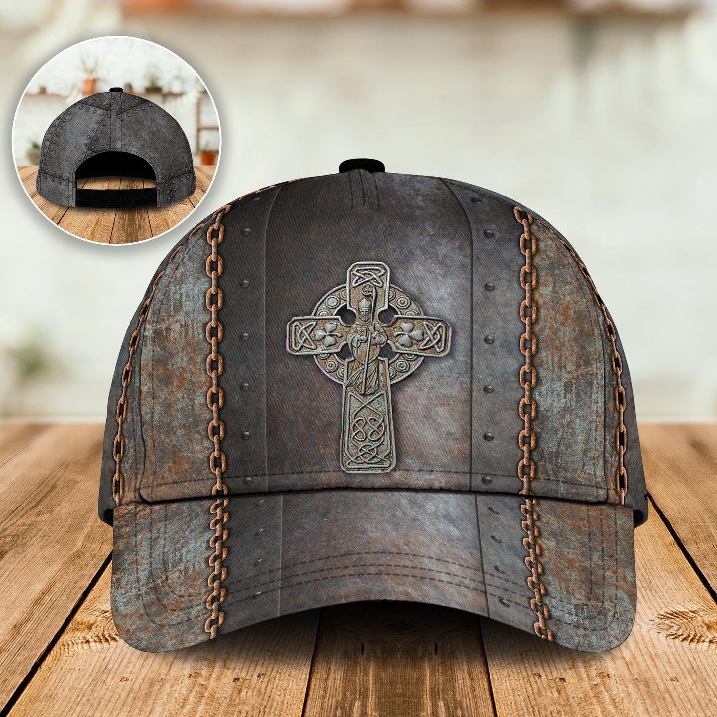 Irish Cross Metal Classic Cap For Casual Travel Parties And Comfortable Outdoor Wear