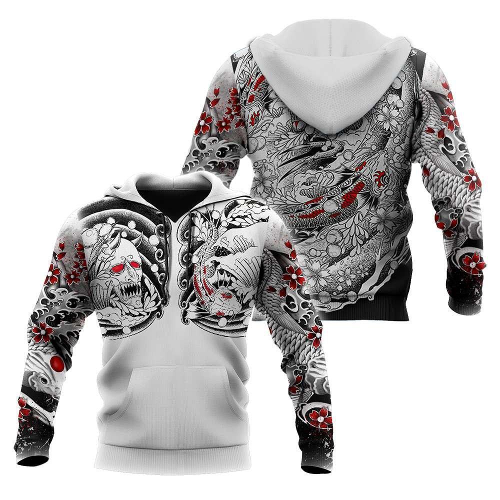 Japanese Tattoo Hoodie For Cultural Themes Casual Travel And Meaningful Gift Giving