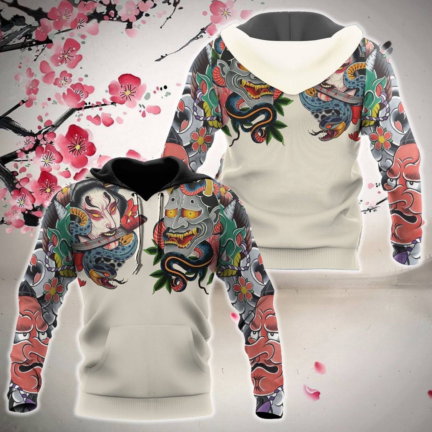 Japanese White Culture Hoodie For Traditional Artwork Lovers Travel And Relaxed Daily Outfits