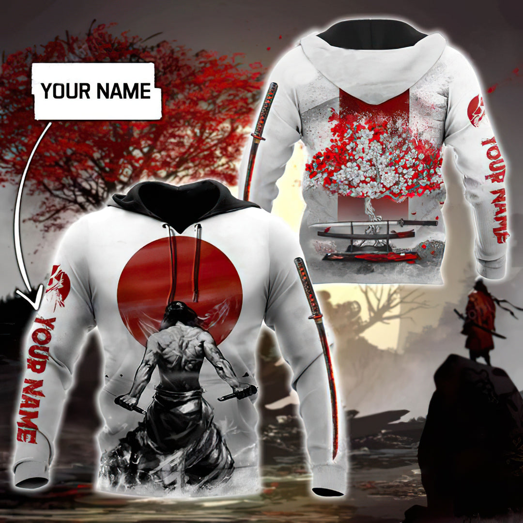 Japanese Samurai Personalized Hoodie For Traditional Artwork Lovers Travel And Relaxed Daily Outfits