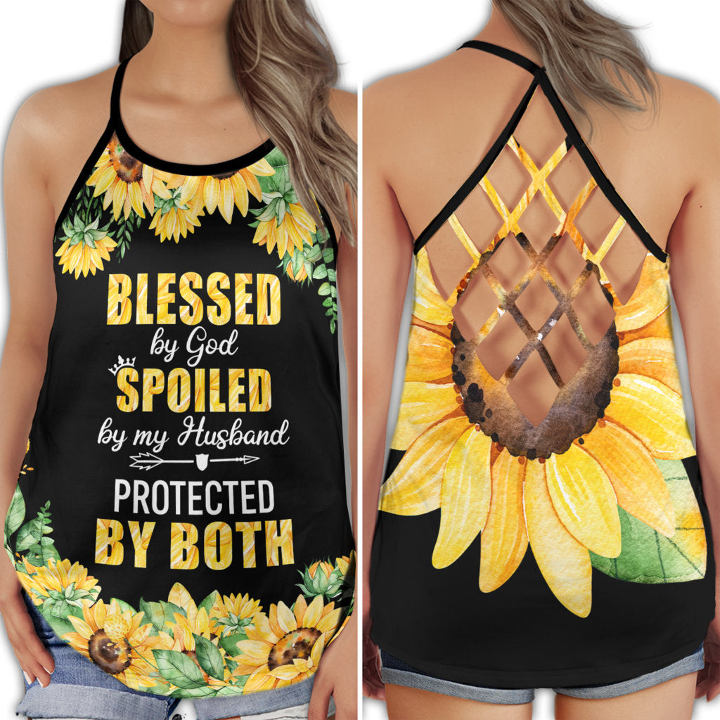 Faith Bless Peace Daisy Hollow Tank Top For Yoga Practice And Summer Outings
