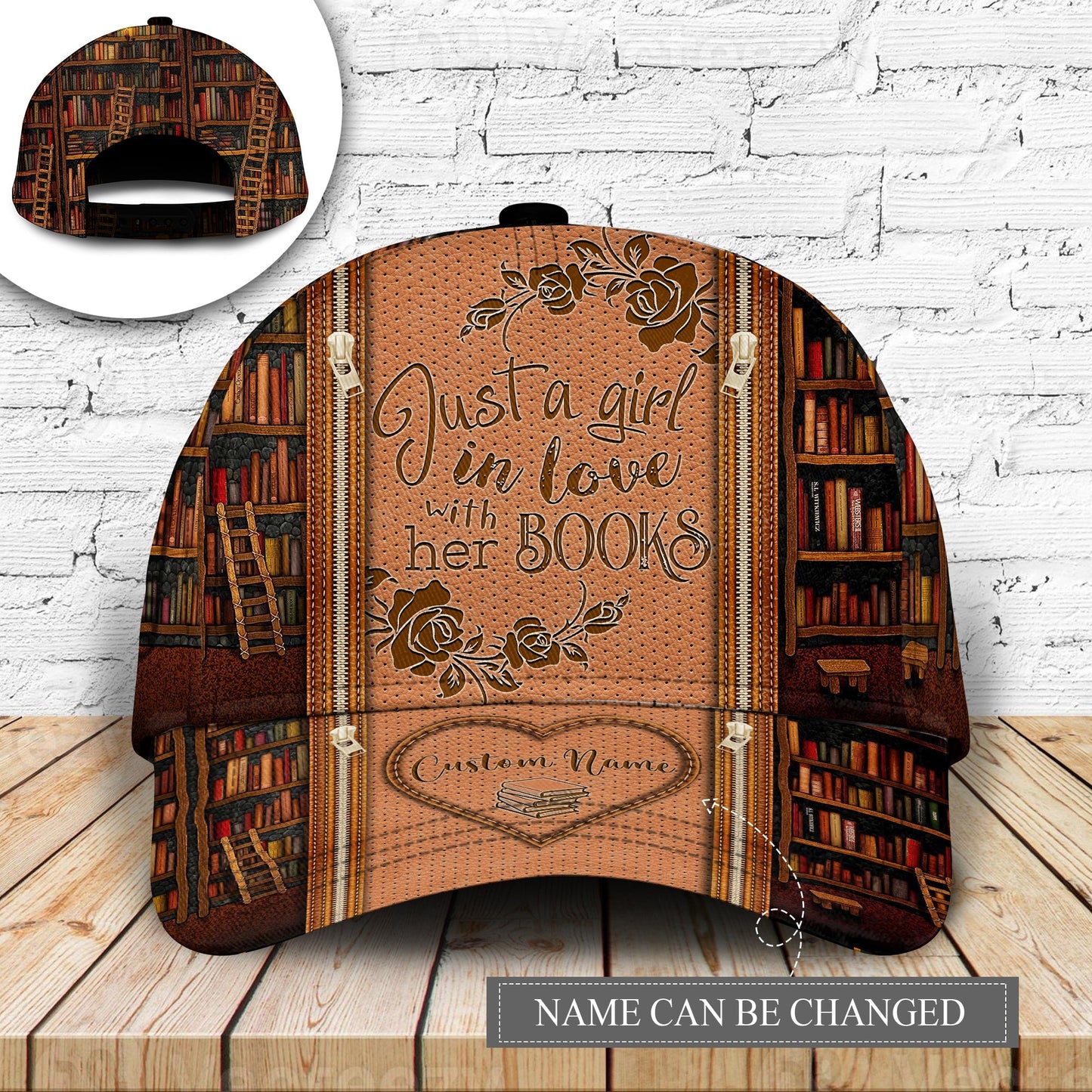 Girl In Love With Books Personalized Classic Cap For Weekend Travel Outdoor Events And Casual Outfits