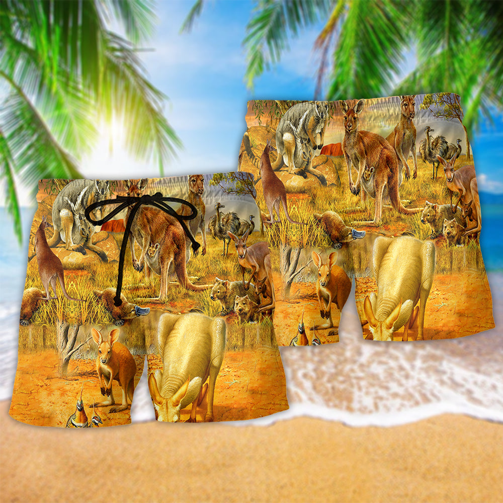 Kangaroo Animals My Spirit Animal Is A Kangaroo Beach Shorts For Coastal Adventures And Resort Days