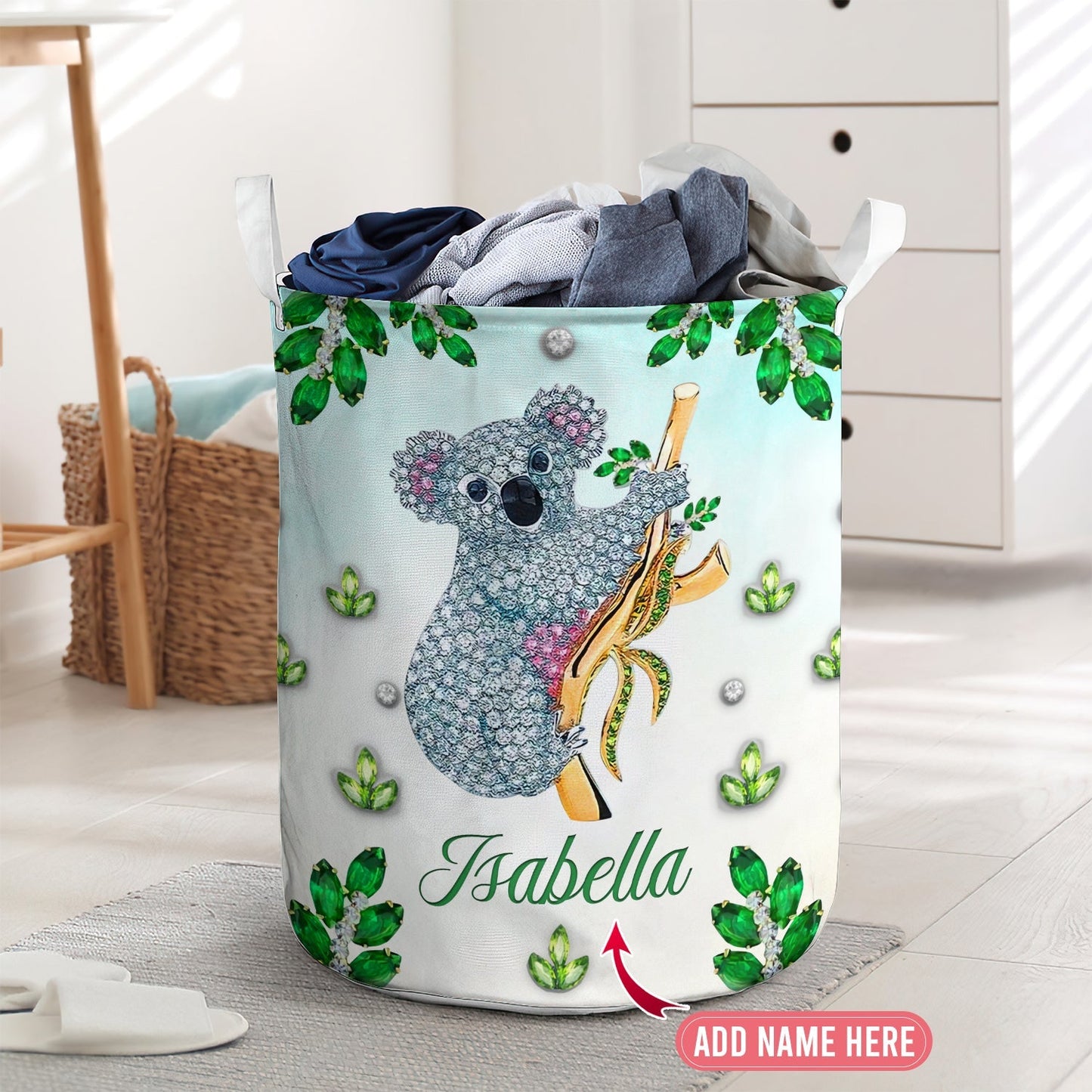 Koala Jewelry Style Laundry Basket For Bathroom Bedroom Storage