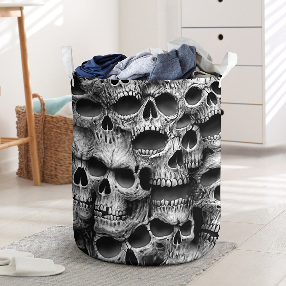 Skull No Fear No Pain Laundry Basket For Room Home Organizer
