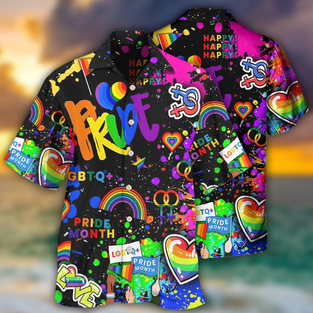Rainbow Pride Hawaiian Shirt Design View For Resort Travel And Thoughtful Gifting
