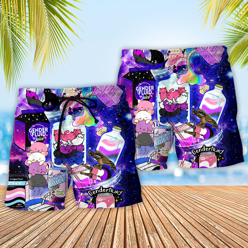 LGBT Pride Gender Fluid Identity Beach Shorts For Outdoor Adventures And Thoughtful Seasonal Gifts