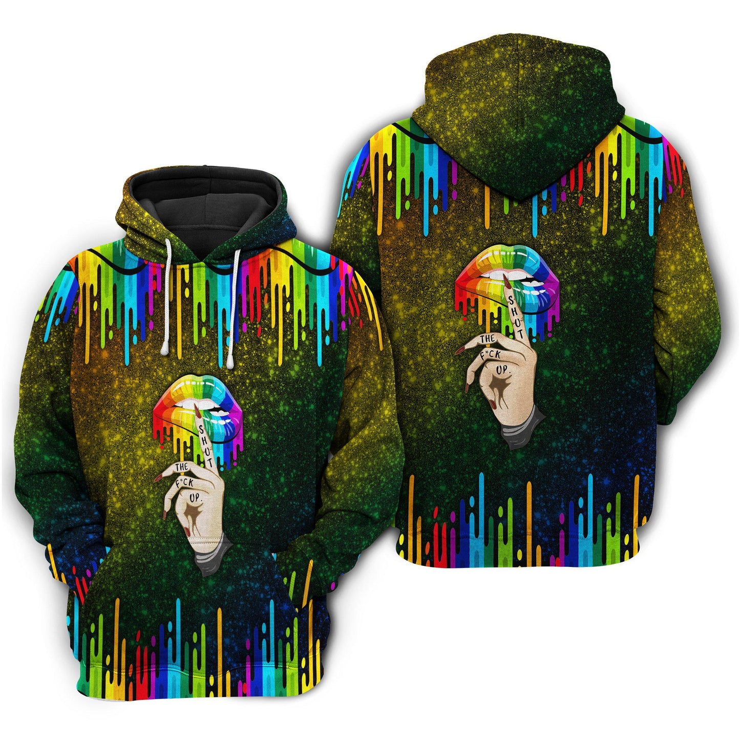 Pride Lips Hand Hoodie For Inclusive Celebrations Travel And Positive Casual Wear