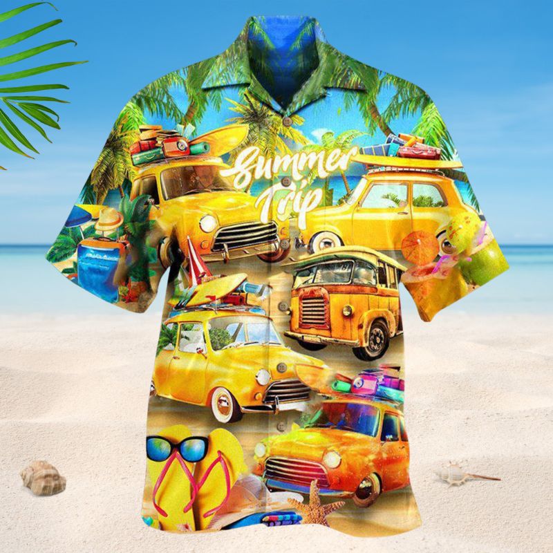 Car Let The Sea Lead Your Summer Trip Hawaiian Shirt For Summer Vacation Beach Travel And Relaxed Casual Wear