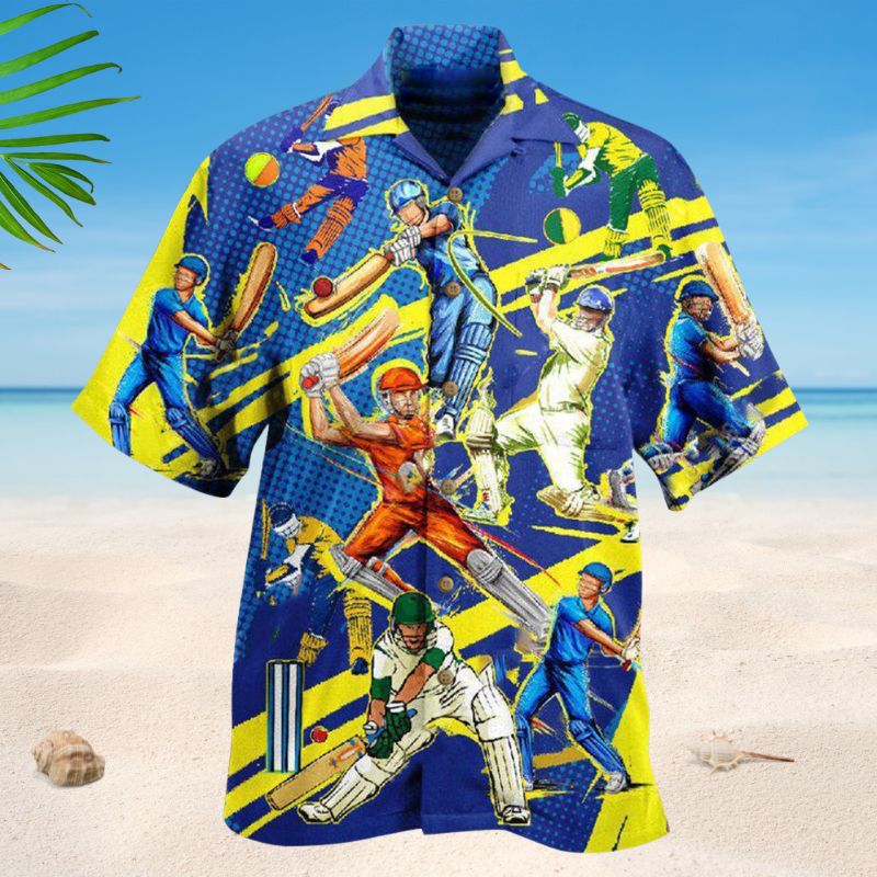 Cricket Game Day Hawaiian Shirt For Island Vacations Warm Weather Events And Relaxed Everyday Style