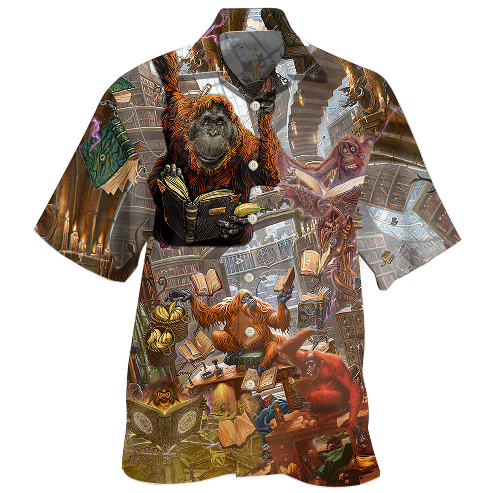 Librarian Book Humor Design Hawaiian Shirt For Coastal Travel, Casual Events, And Comfortable Summer Wear