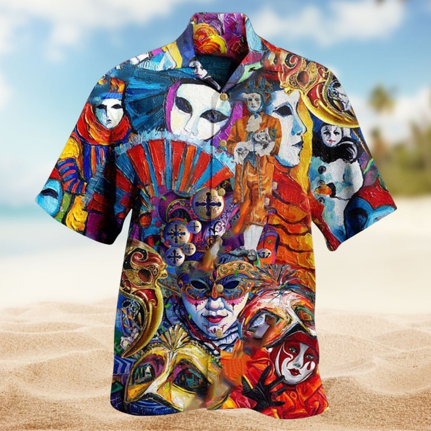Life Is A Colorful Carnival Hawaiian Shirt For Summer Vacation Beach Travel And Relaxed Casual Wear