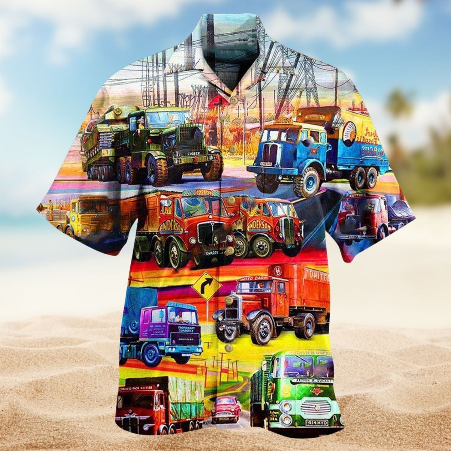 Truck Life Is A Journey Enjoy The Ride Hawaiian Shirt For Summer Vacation Beach Travel And Relaxed Casual Wear