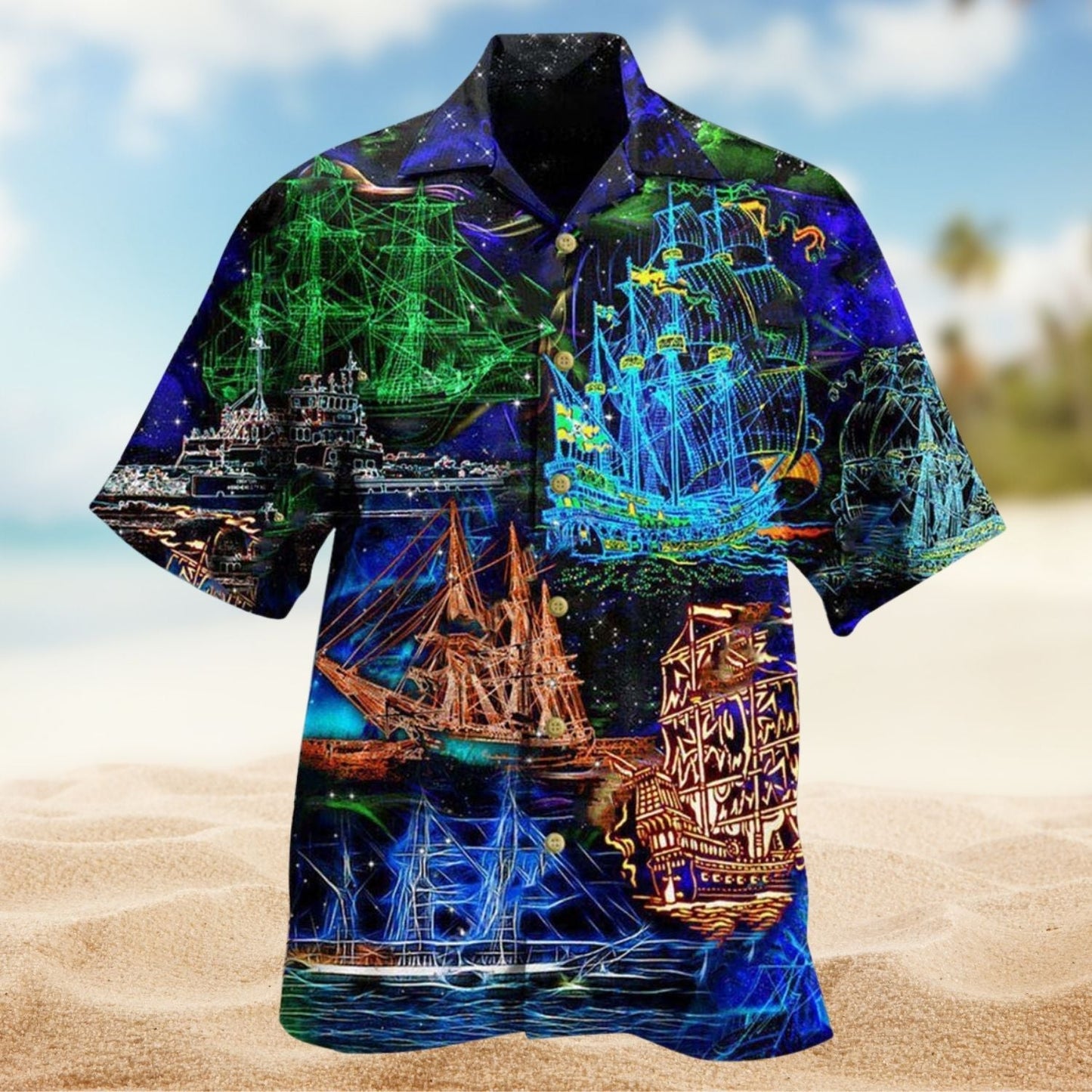Life Is An Ocean And You Are The Ship Hawaiian Shirt For Summer Vacation Beach Travel And Relaxed Casual Wear
