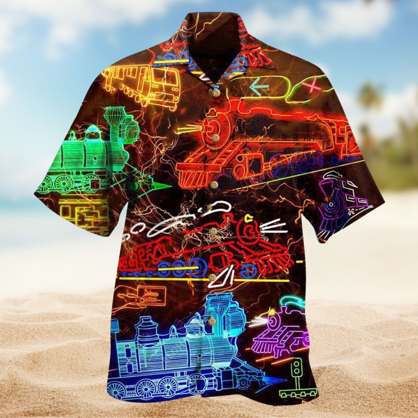 Life Is Better On A Train Hawaiian Shirt For Resort Getaways Outdoor Parties And Everyday Summer Wear